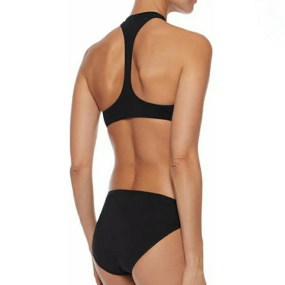 NWT ALIX East Cutout Bikini Top in Black T-Back, M - Picture 2 of 3
